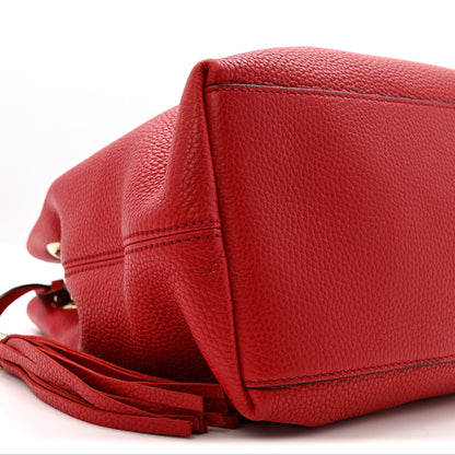 Gucci Pebbled Calfskin Medium Soho Chain Shoulder Bag Tabasco Red 9 of 15