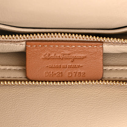 Salvatore Ferragamo Calfskin Large Sookie Satchel Brown 7 of 12