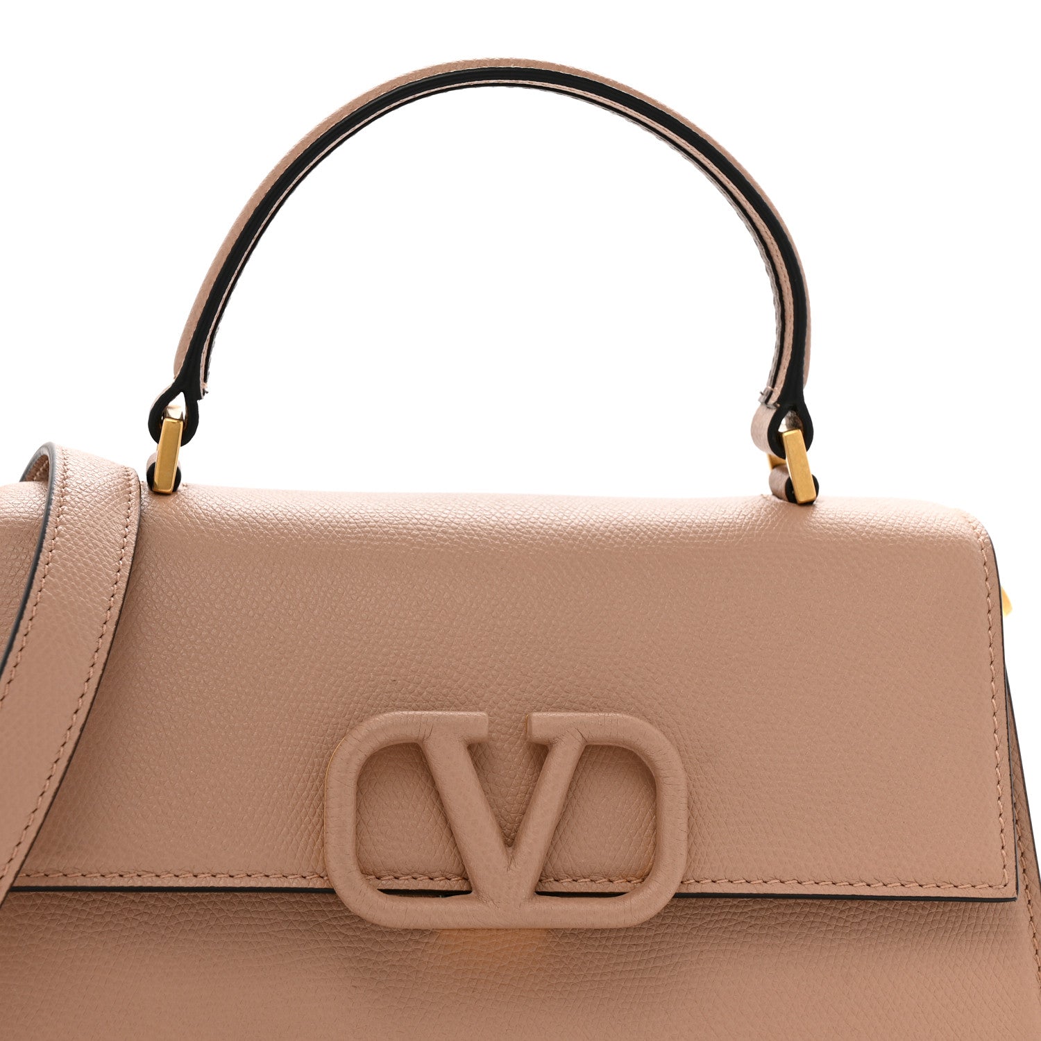 Valentino Garavani Grainy Calfskin Small VSling Top Handle Bag Poudre 7 of 11