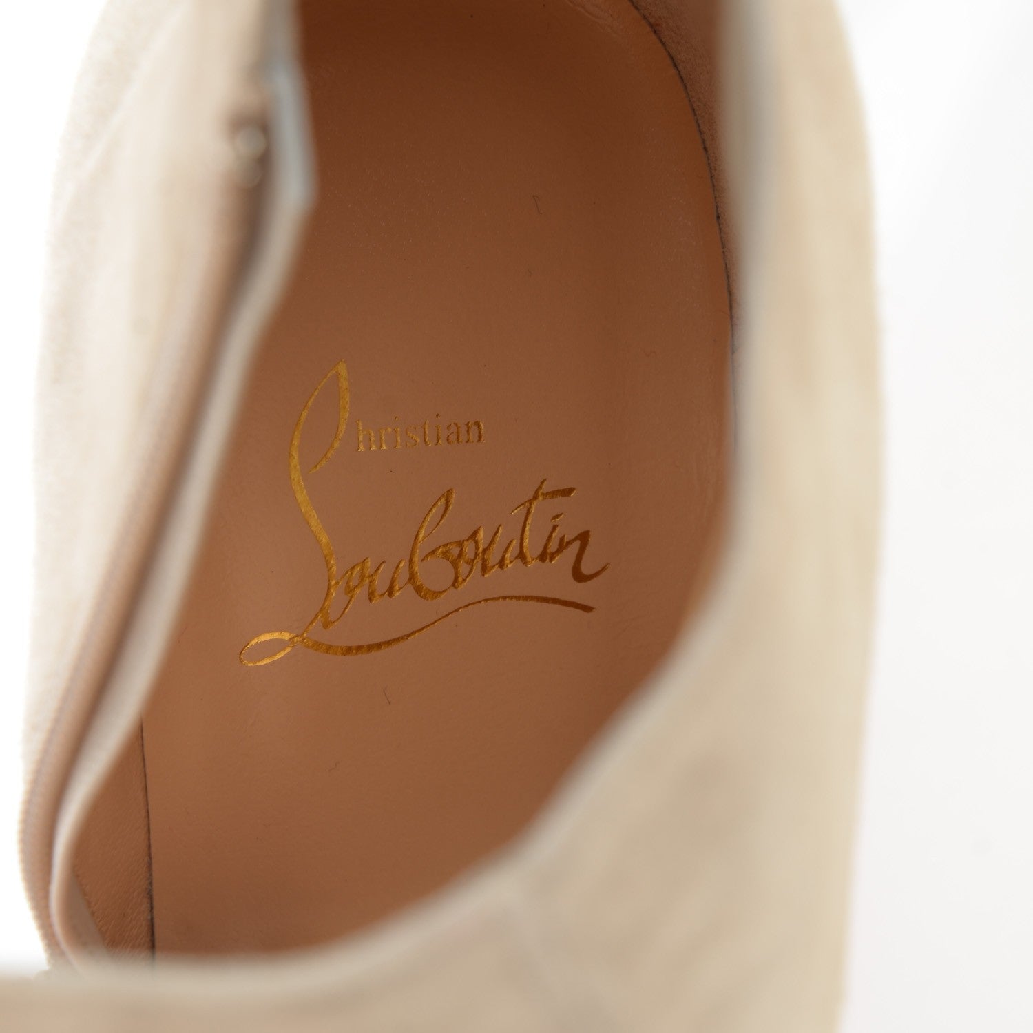Christian Louboutin Suede Daf Booty 160 Ankle Boots 37.5 Stone 7 of 8