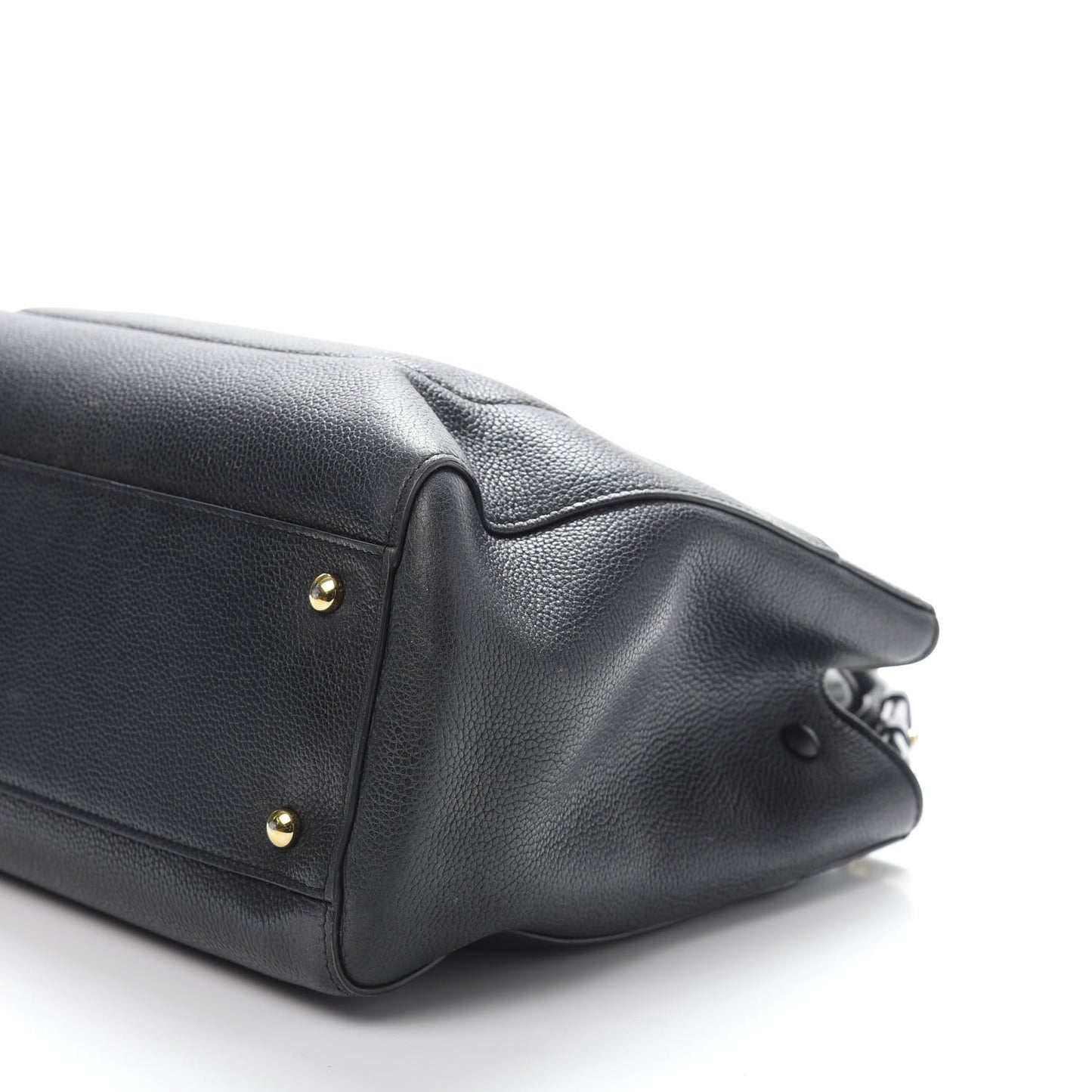Grained Calfskin Small Neo Executive Shopper Tote Black