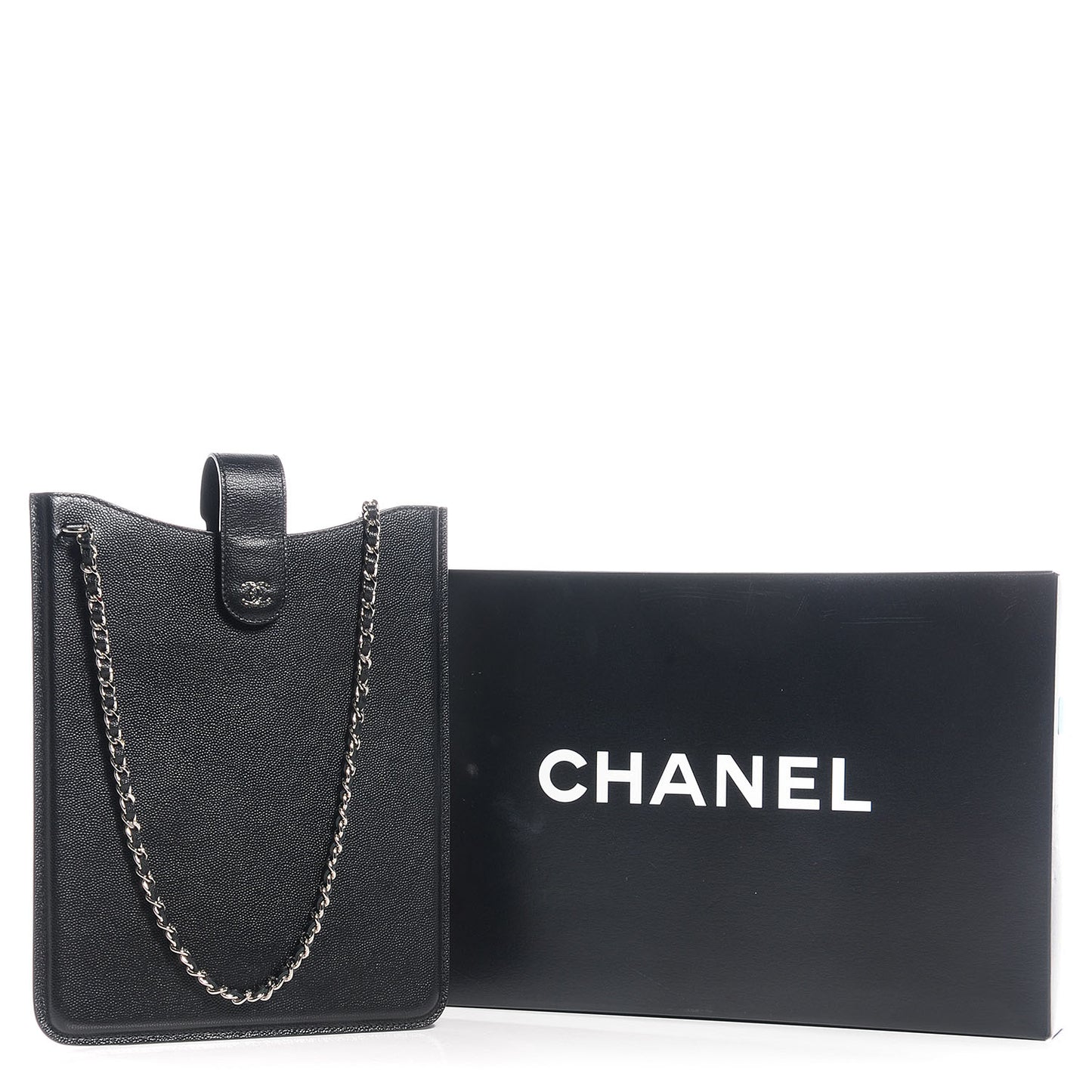 Caviar iPad Case Crossbody Black