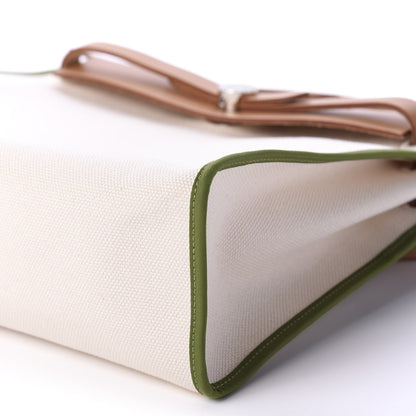 Hermes Toile Goeland Viking Vache Hunter Herbag Zip 31 PM Ecru Pelouse 9 of 12
