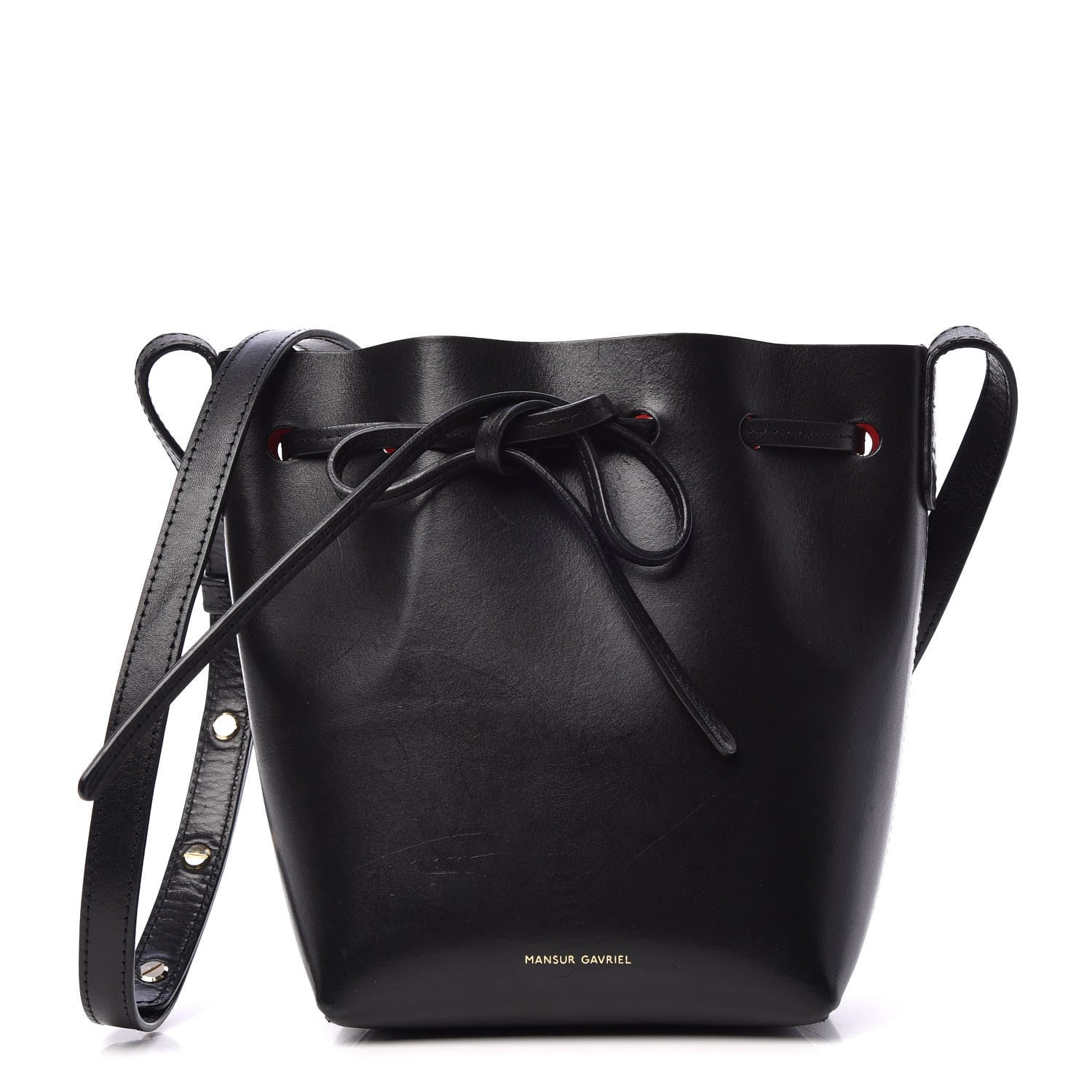 Mansur Gavriel Calfskin Mini Mini Bucket Bag Black Flamma 1 of 7