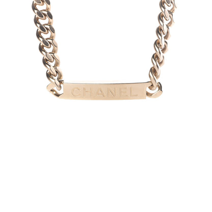 Chanel Oversized Chain Logo Necklace Gold 4 of 6