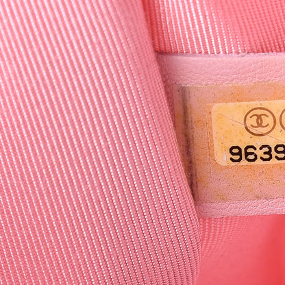 Chanel Vinyl Patent CC Logo Beach Tote Pink 8 of 13