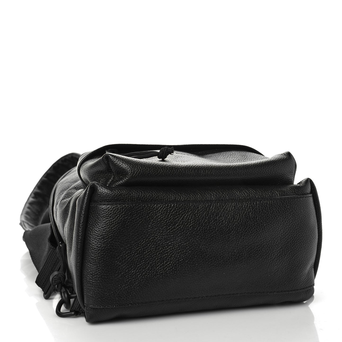 Grained Calfskin Small Explorer Backpack Black