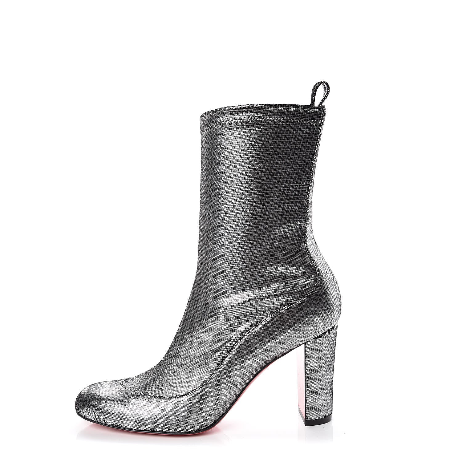 Christian Louboutin Nappa Stretch Gena 85 Bootie 37 Silver 1 of 9