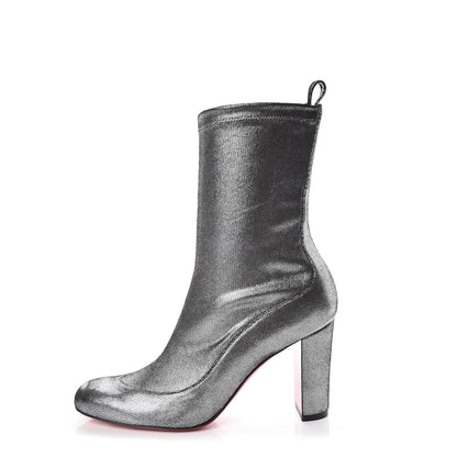 Christian Louboutin Nappa Stretch Gena 85 Bootie 37 Silver 1 of 9