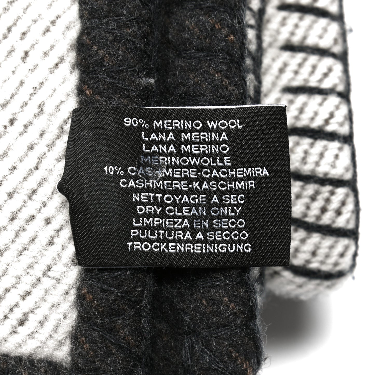 Wool Cashmere Signature Avalon Blanket Black