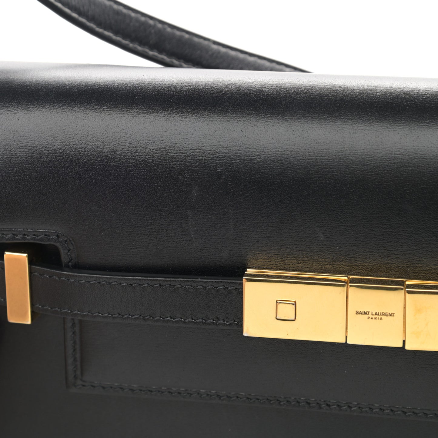 Smooth Calfskin Manhattan Shoulder Bag Black
