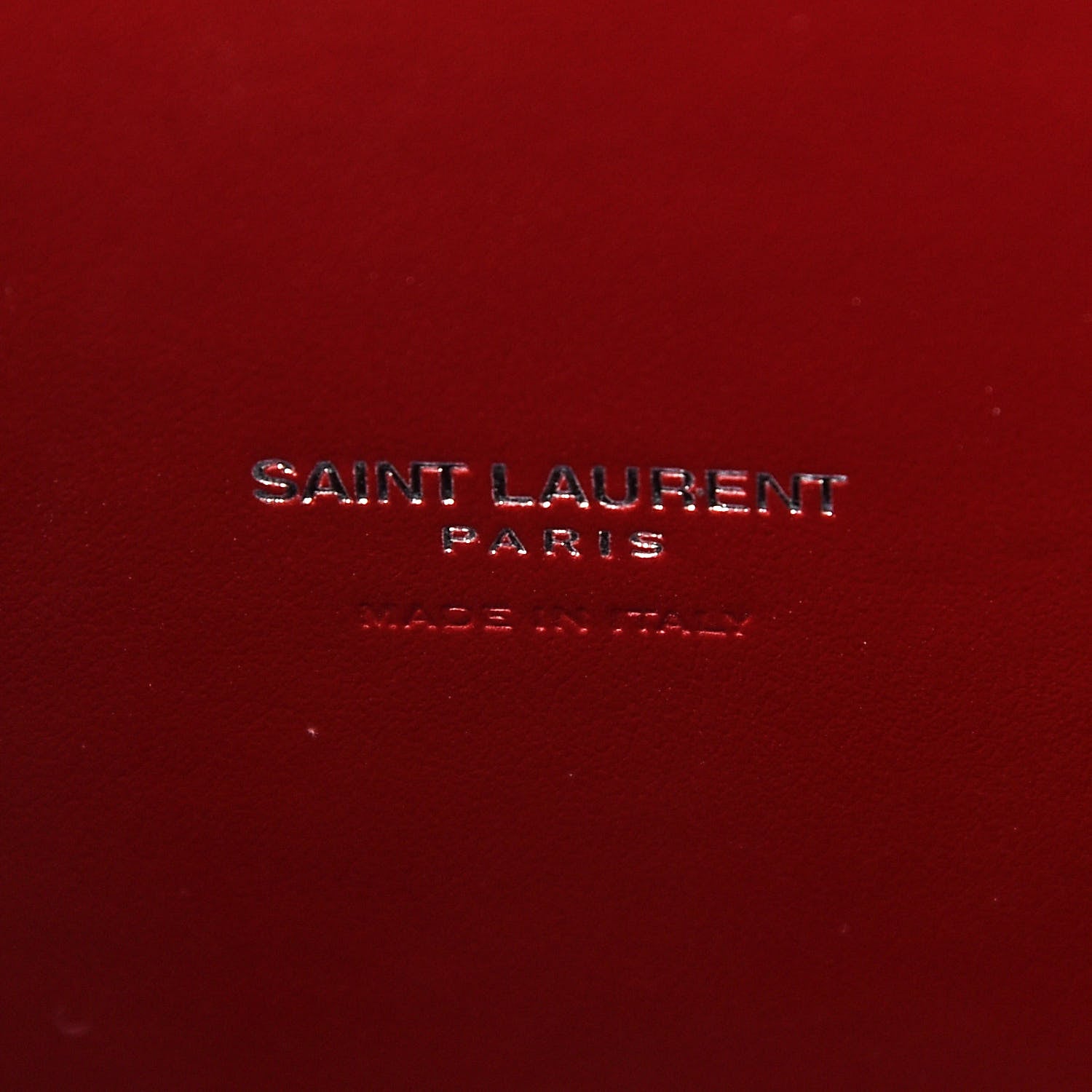 Saint Laurent Calfskin Crocodile Embossed Small Sac de Jour Red Lacquer 6 of 8
