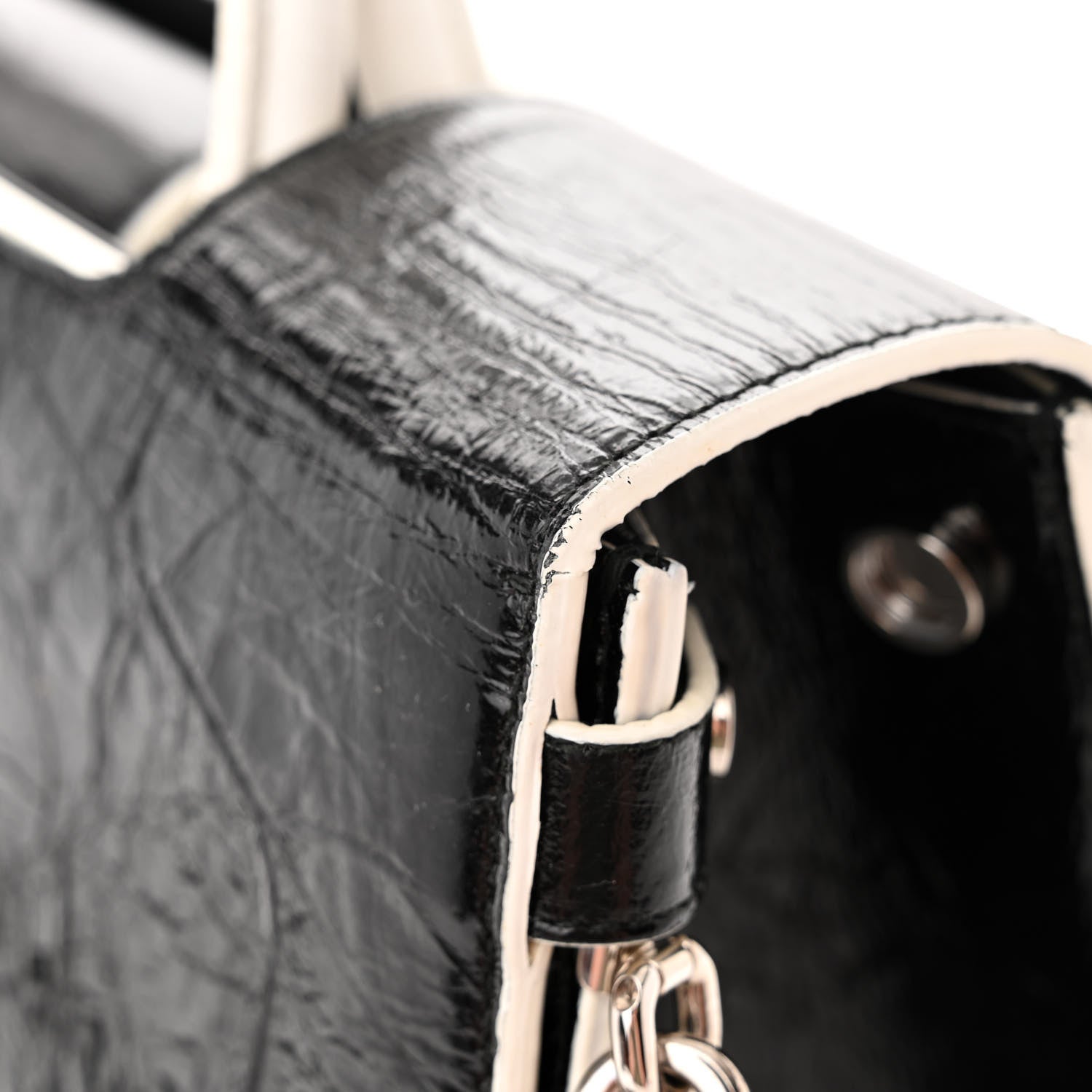 Christian Dior Crinkled Calfskin Medium Diorever Flap Black 14 of 15