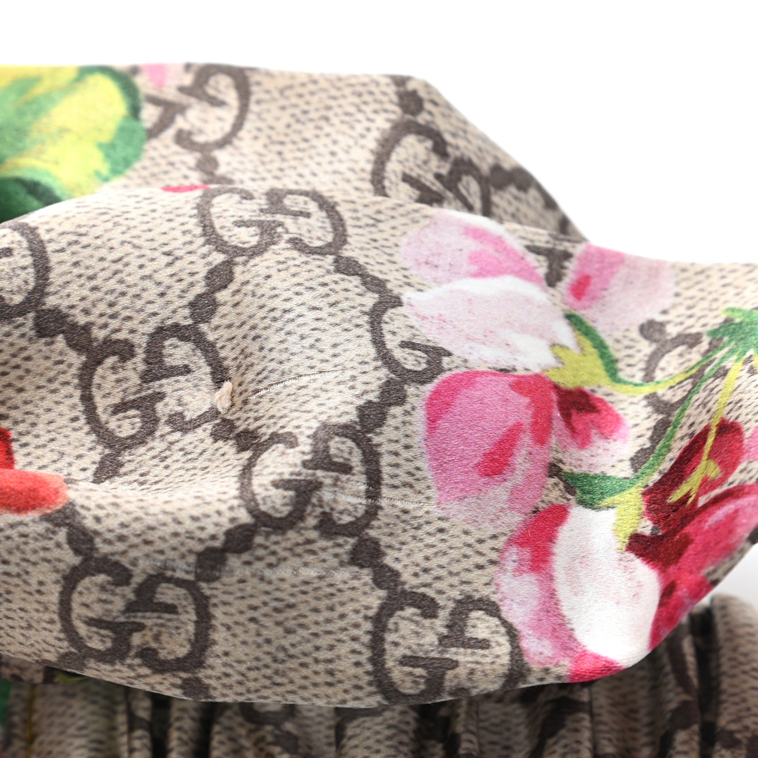 Gucci Silk Monogram Blooms Print Headband Antique Rose 10 of 12