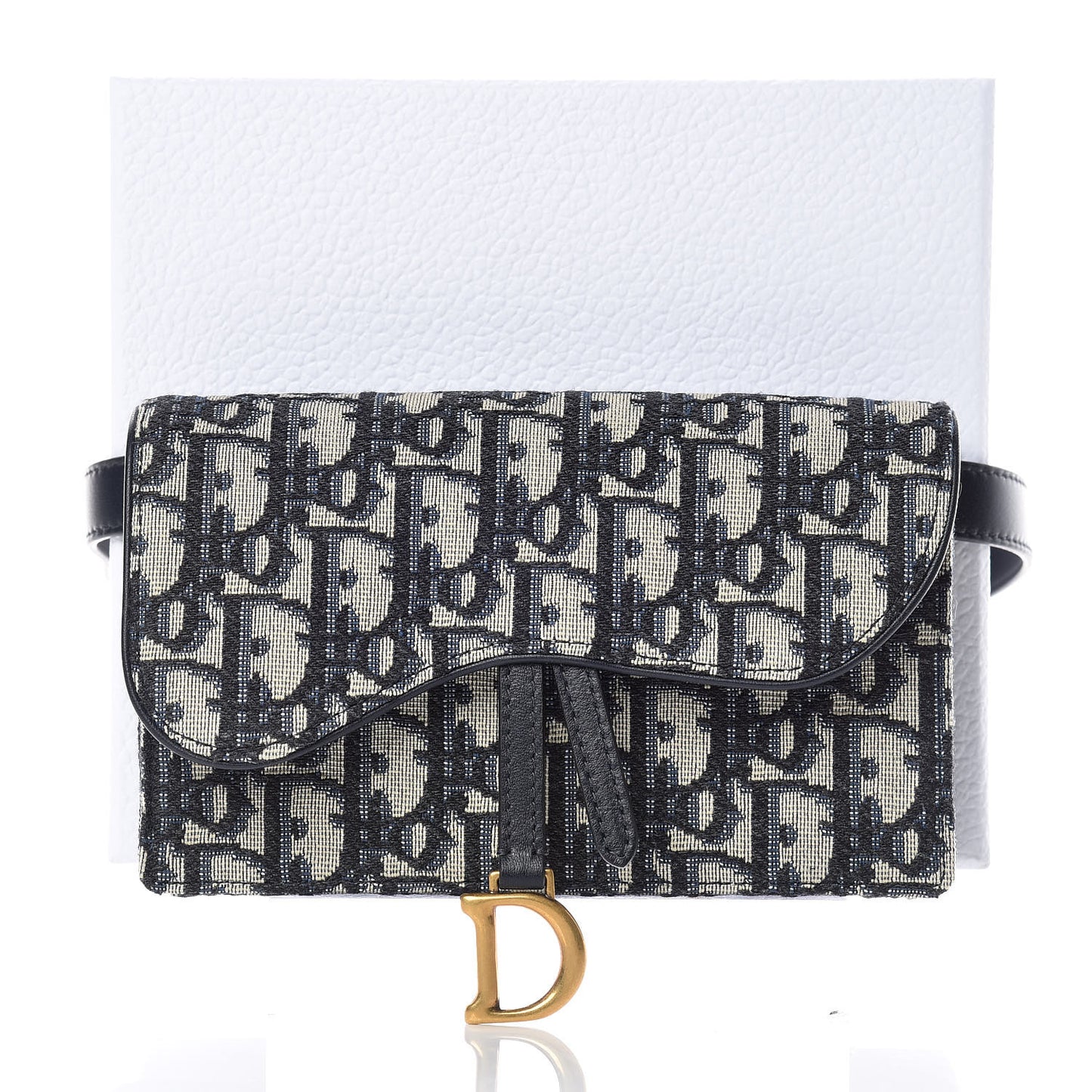 Oblique Saddle Belt Bag Blue
