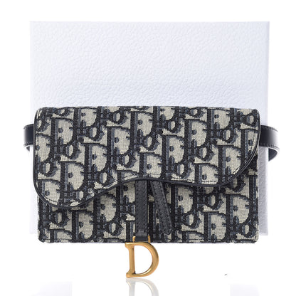 Christian Dior Oblique Saddle Belt Bag Blue 11 of 12