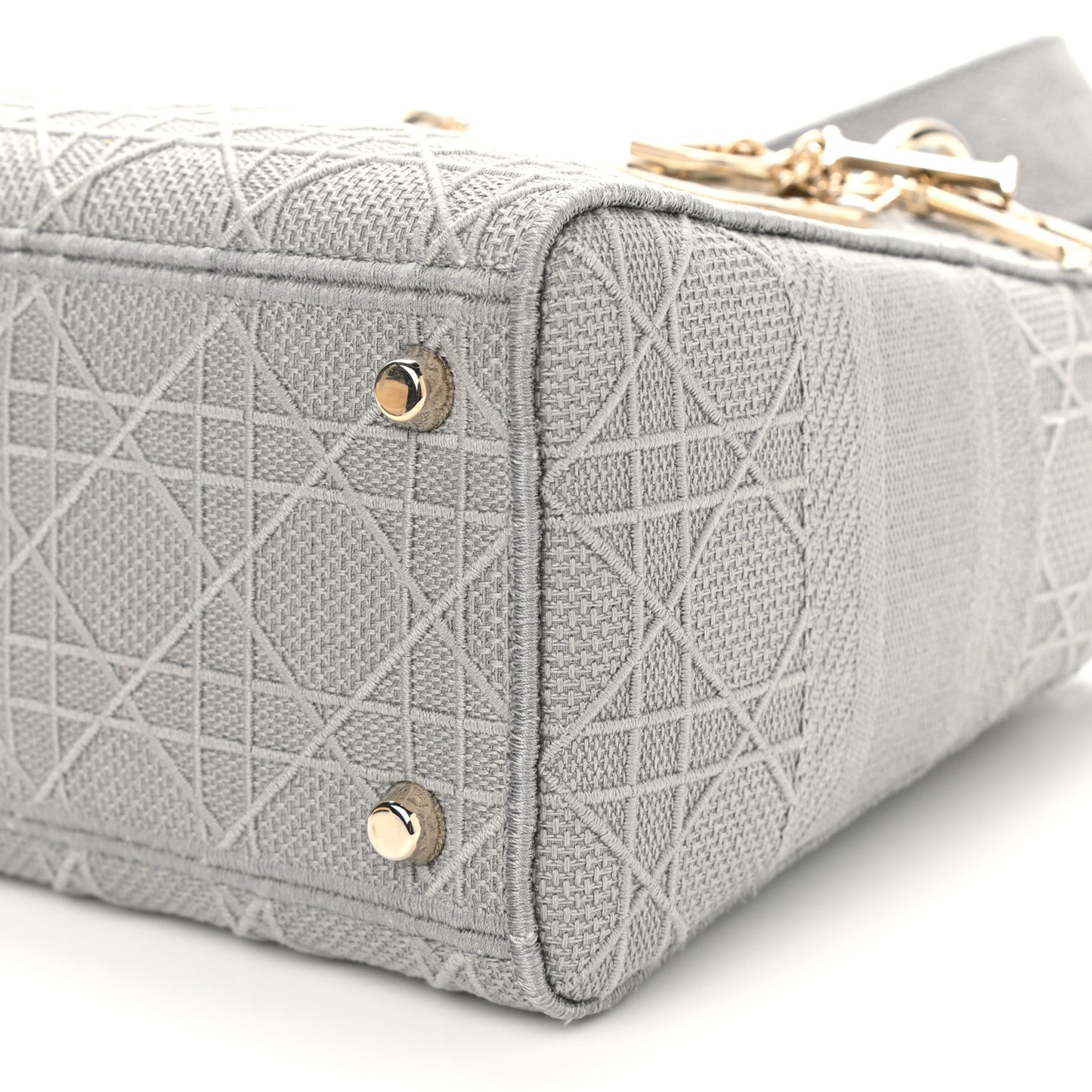 Canvas Embroidered Cannage Medium Lady D-Lite Gray