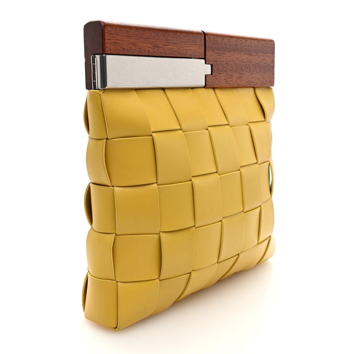 Bottega Veneta Nappa Intrecciato The Snap Clutch Acorn Gold 3 of 6