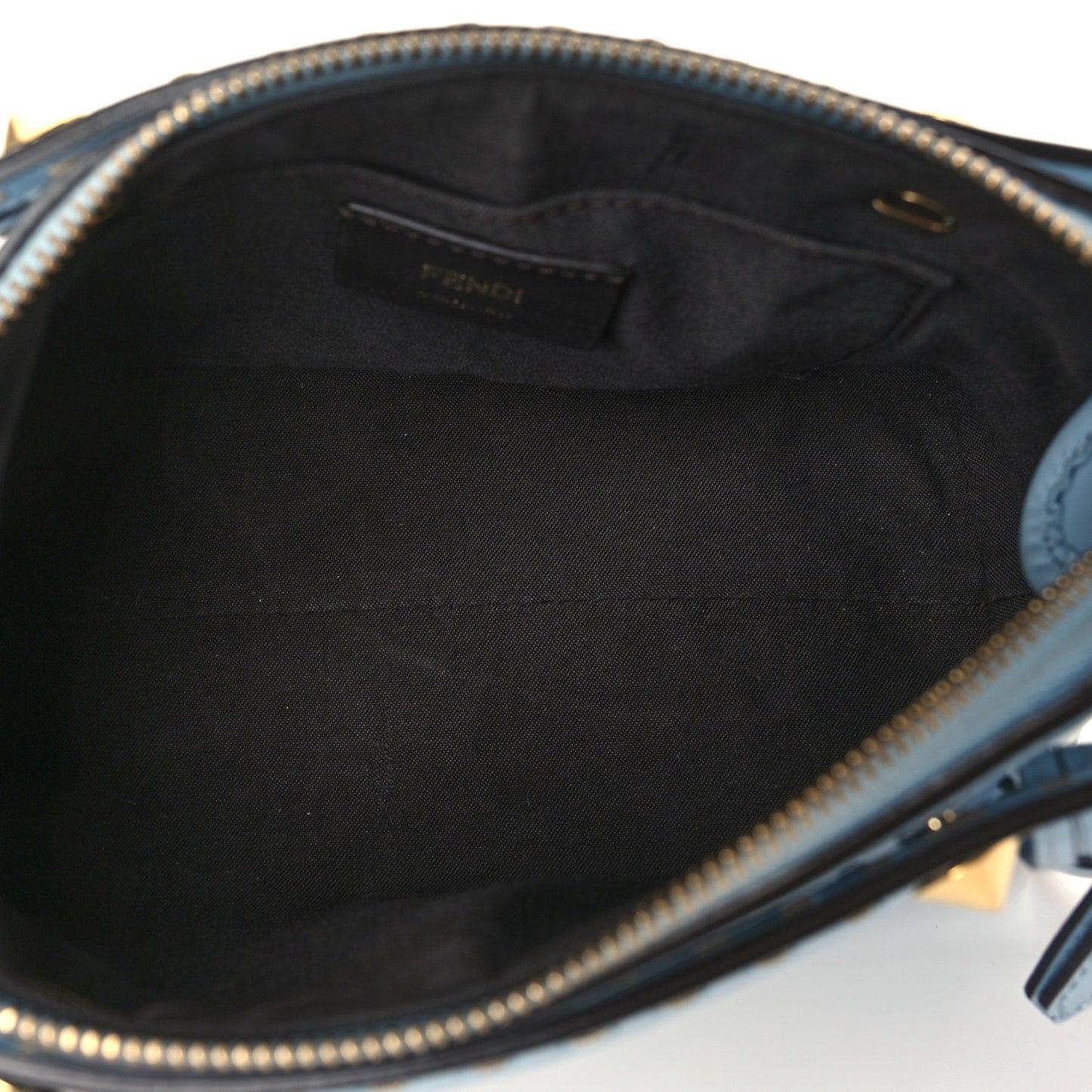 Vitello King Logo Embossed Mini By The Way Boston Bag Azzurro Baby