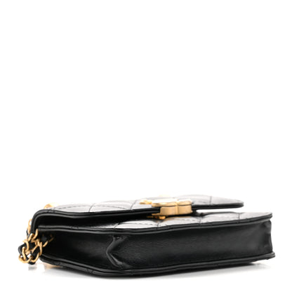 Chanel Calfskin Quilted Perfect Fit Coin Purse With Chain Black 4 of 13