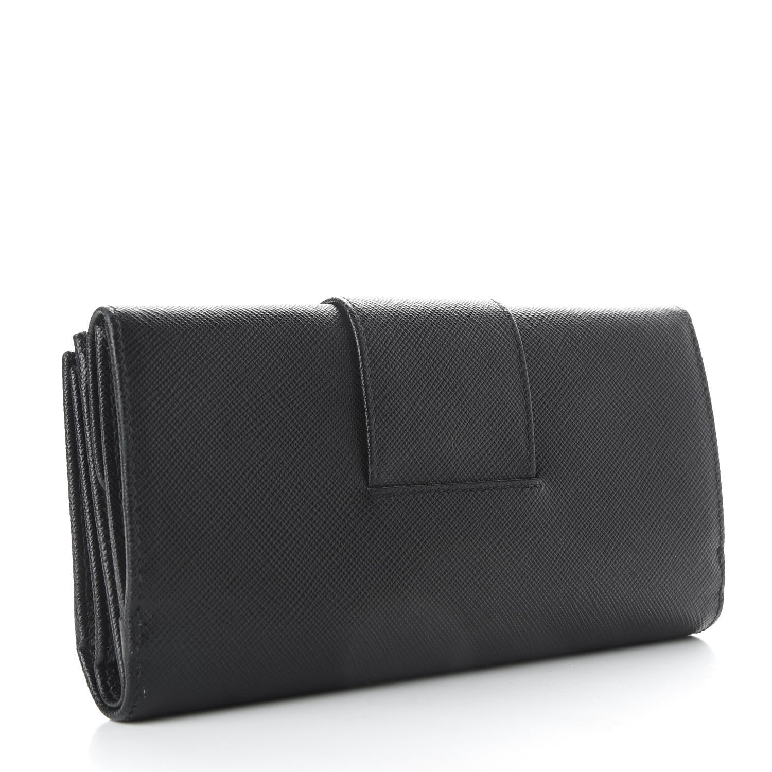 Prada Saffiano Metal Medium Wallet Black 3 of 7