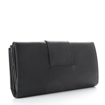 Prada Saffiano Metal Medium Wallet Black 3 of 7