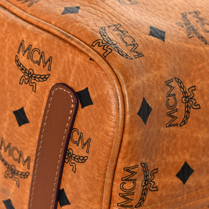 MCM Visetos Medium Liz Reversible Shopper Tote Cognac 8 of 20