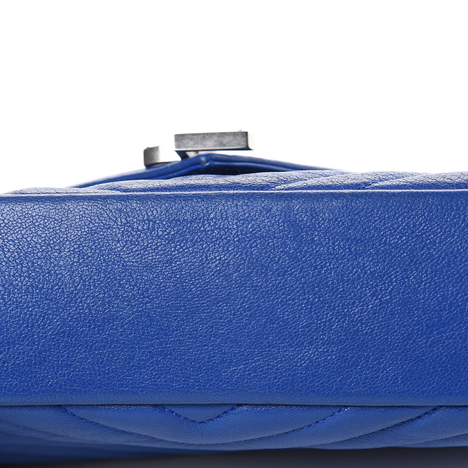Saint Laurent Sheepskin Matelasse Medium Monogram College Punk Chain Satchel Blue Majorelle 15 of 16