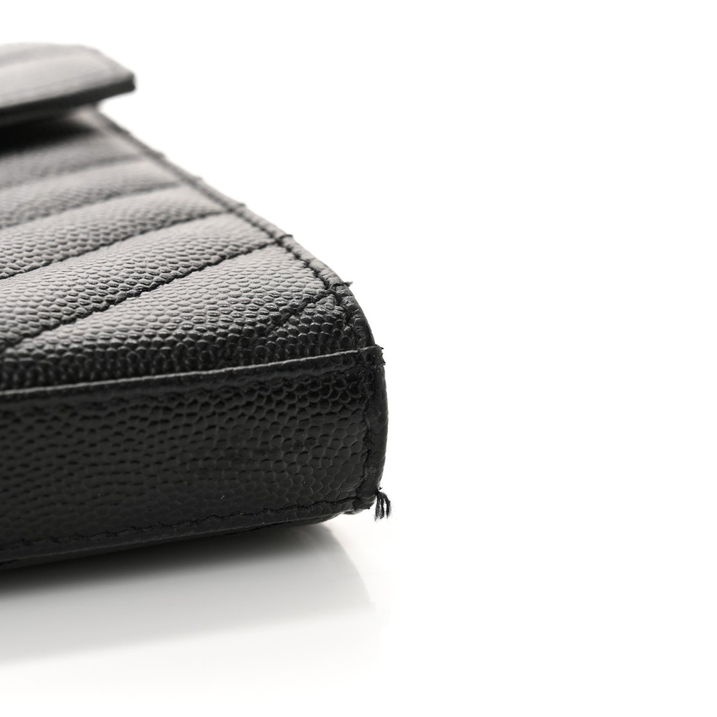 Grain De Poudre Matelasse Chevron Monogram Chain Wallet Black