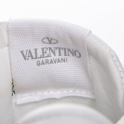 Valentino Garavani Calfskin Womens Rockstud Untitled Open Sneakers 39.5 White 10 of 11