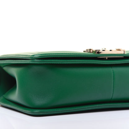 Chanel Lambskin Quilted Medium Boy Flap Green 6 of 17