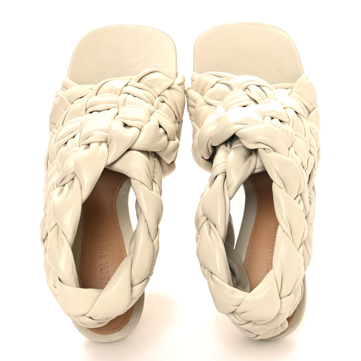 Bottega Veneta Shiny Nappa Intrecciato The Board Sandals 35 Wax 2 of 8