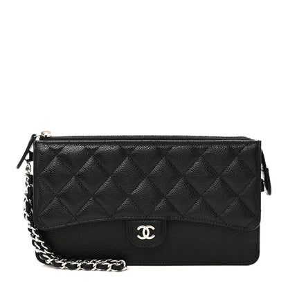 Chanel Caviar Quilted Classic Pouch With Handle Black 1 of 10