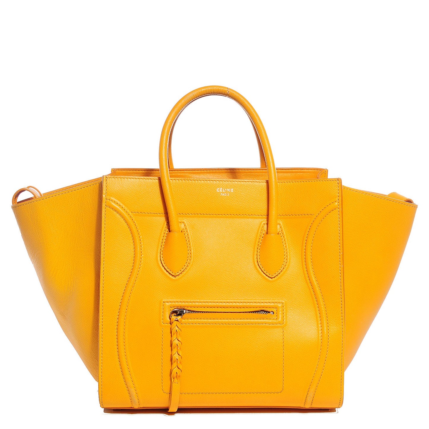 Grained Calfskin Medium Phantom Luggage Yellow