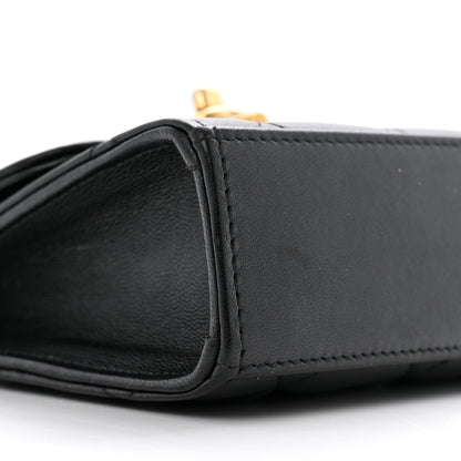 Chanel Lambskin Plexiglass Quilted Coco Love Clutch With Chain Black 10 of 14