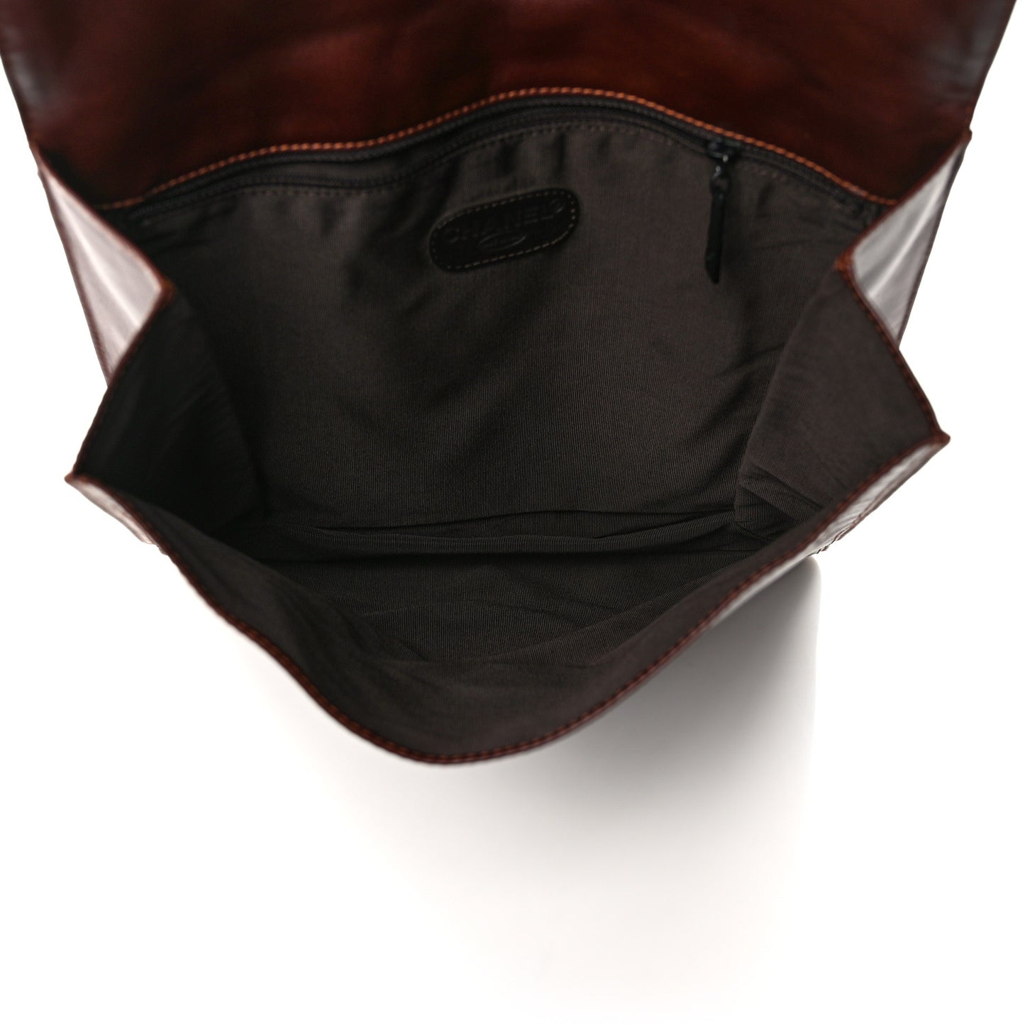Lambskin Logo Messenger Brown