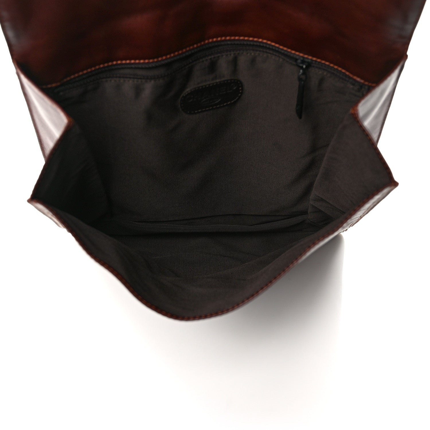 Chanel Lambskin Logo Messenger Brown 5 of 10