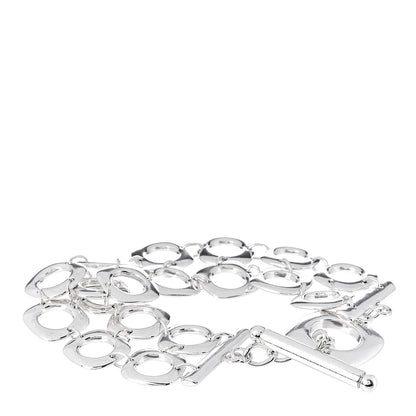 Tiffany Sterling Silver Double Cushion Square Link Toggle Bracelet 3 of 5