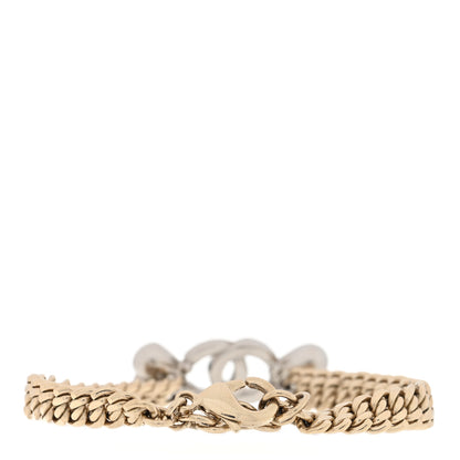 Chanel Crystal CC Heart Chain Bracelet Gold 3 of 5