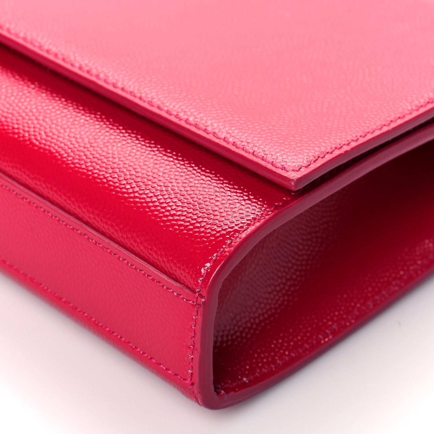 Saint Laurent Calfskin Classic Monogram Cassandre Clutch Fuchsia 10 of 10