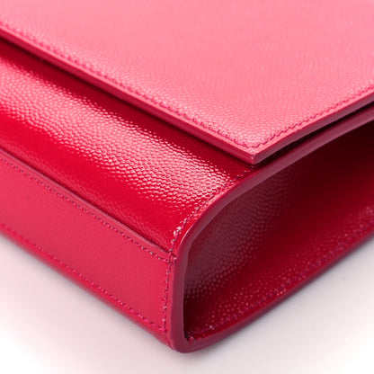 Saint Laurent Calfskin Classic Monogram Cassandre Clutch Fuchsia 10 of 10