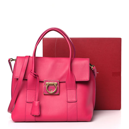 Salvatore Ferragamo Calfskin Large Sookie Satchel Agata Rosa 10 of 10