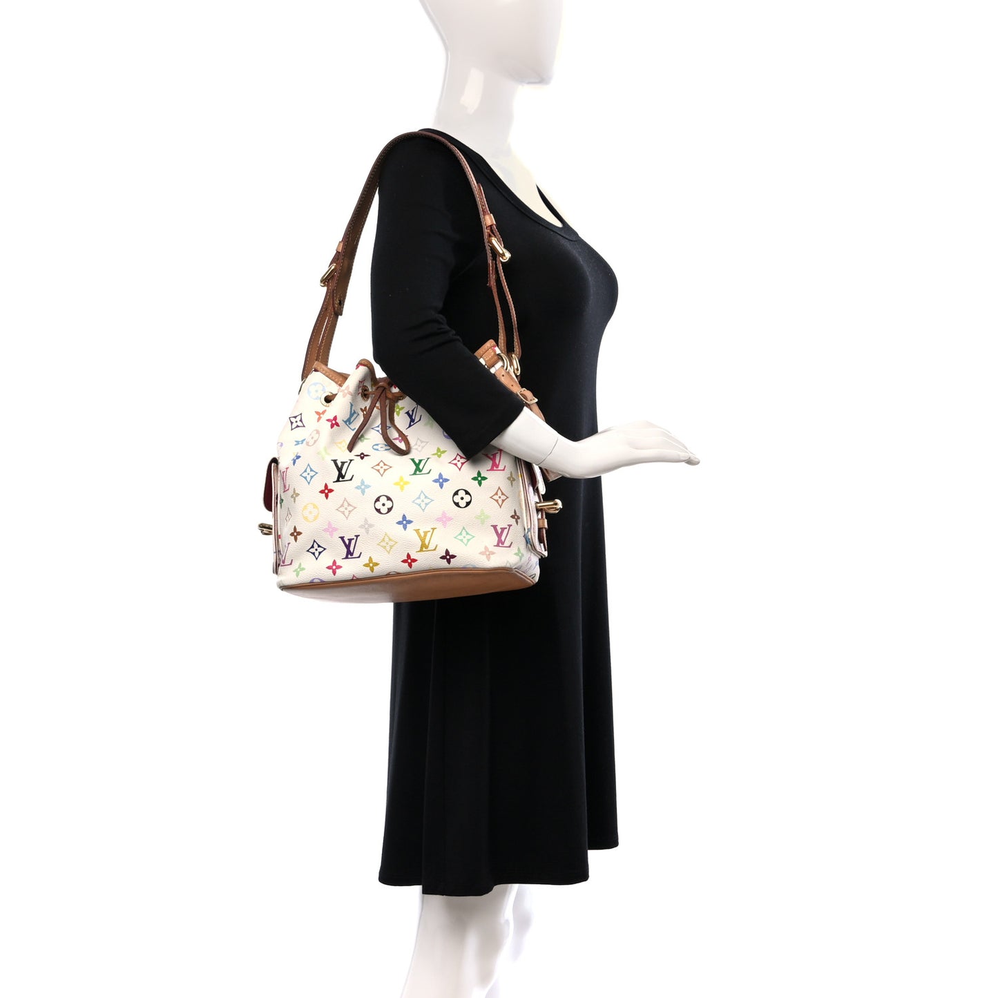 Monogram Multicolor Petit Noe White