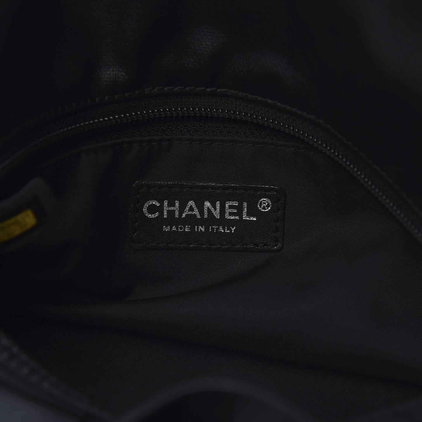 Coated Canvas Quilted Large Paris Biarritz Tote Black