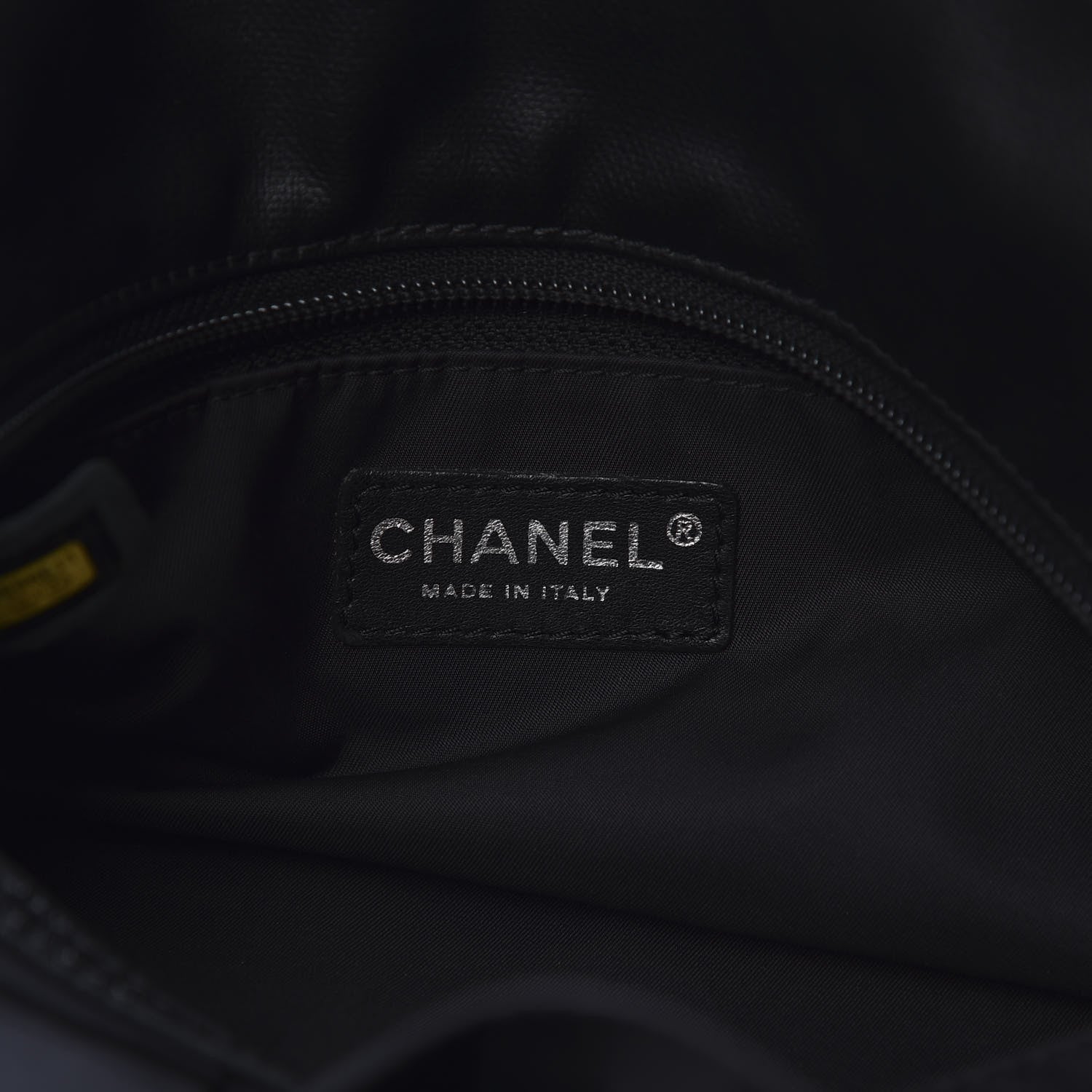 Chanel Coated Canvas Quilted Large Paris Biarritz Tote Black 6 of 10