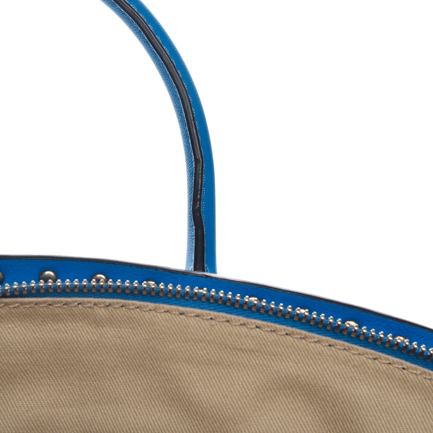 Valentino Garavani Vitello Rockstud Dome Shopper Blue Fluo 9 of 9