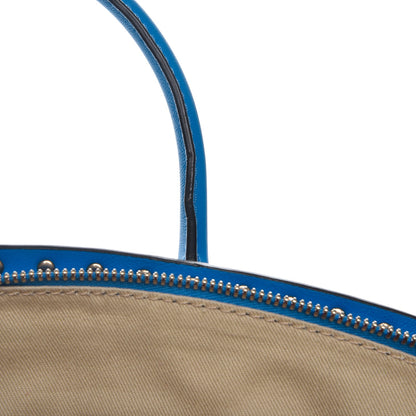 Valentino Garavani Vitello Rockstud Dome Shopper Blue Fluo 9 of 9