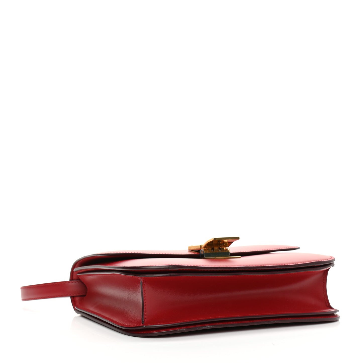 Box Calfskin Medium Classic Box Flap Bag Red
