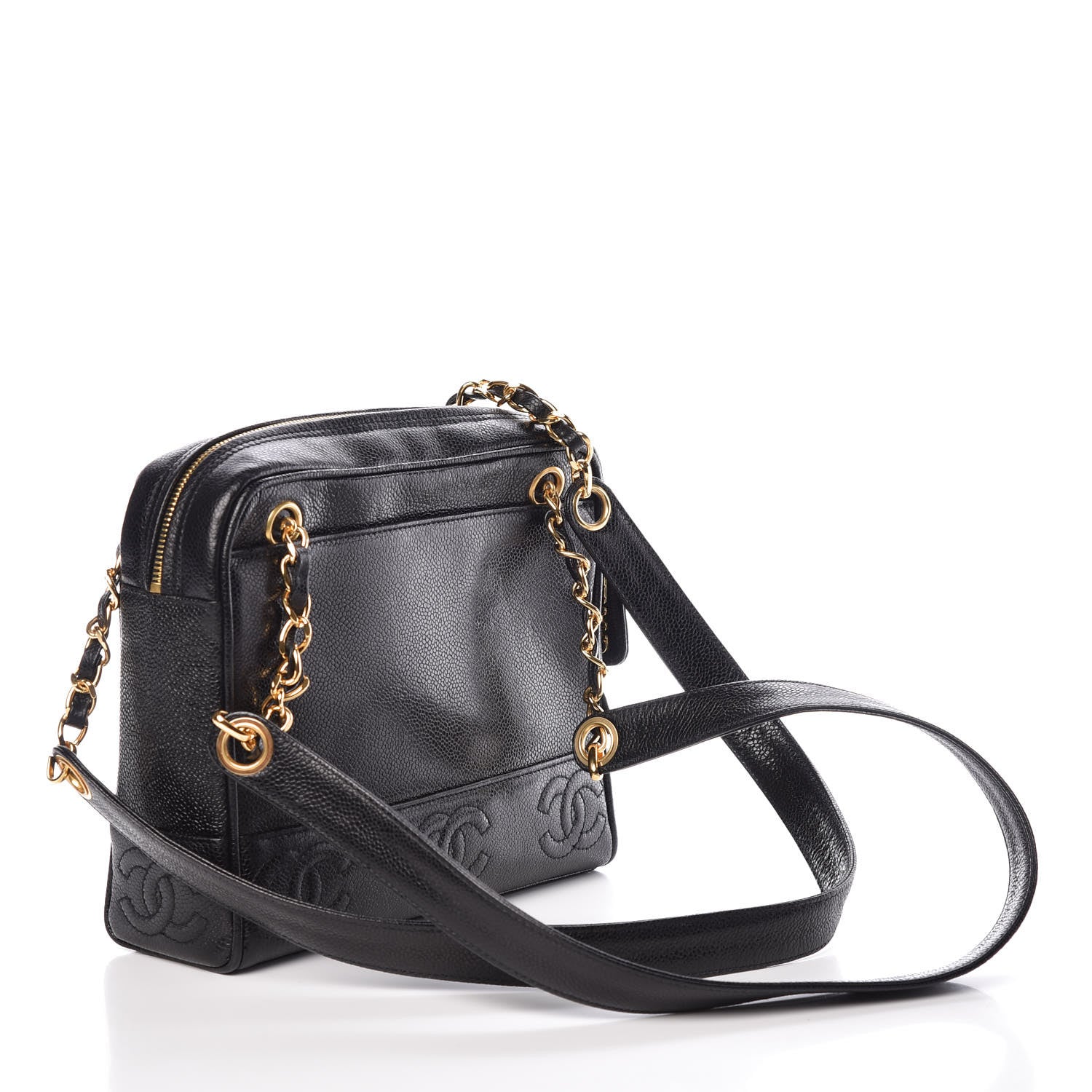 Chanel Caviar CC Shoulder Bag Black 3 of 10