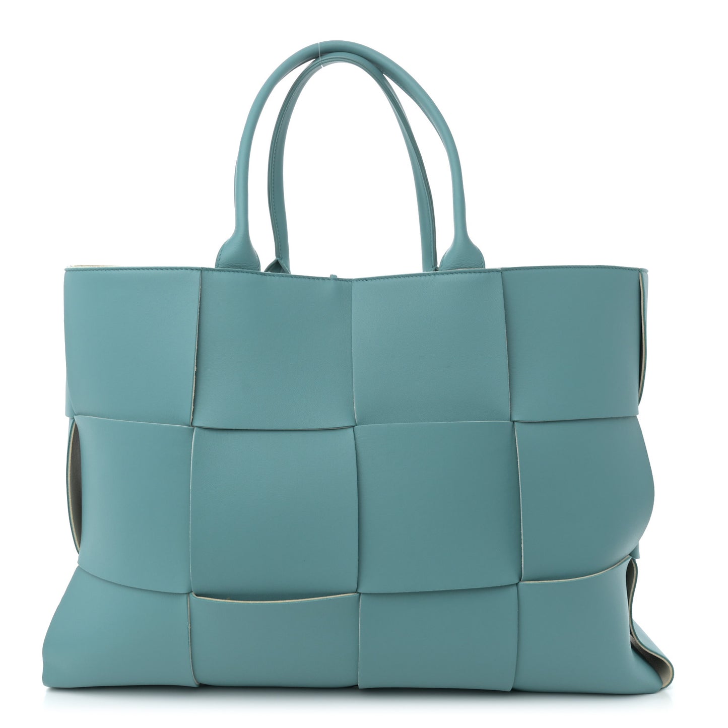 Nappa Maxi Intrecciato Large Arco Tote Linoleum